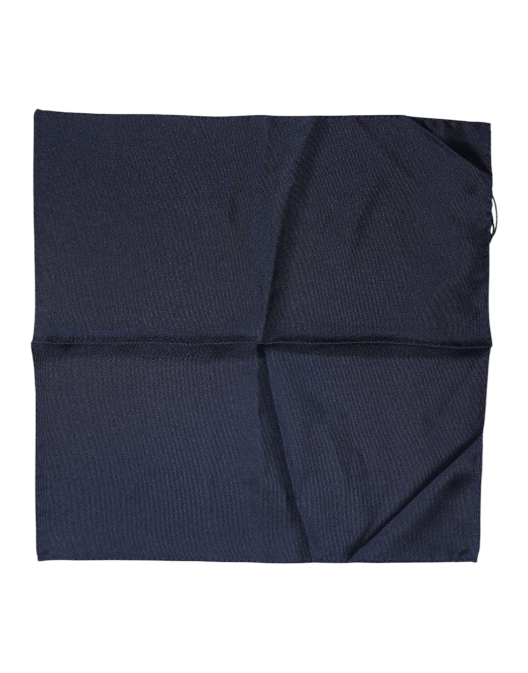 Dolce & Gabbana Dark Blue Silk Square Men Foulard Scarf Dolce & Gabbana