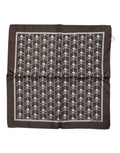Dolce & Gabbana Brown Skull Silk Square Men Foulard Scarf Dolce & Gabbana