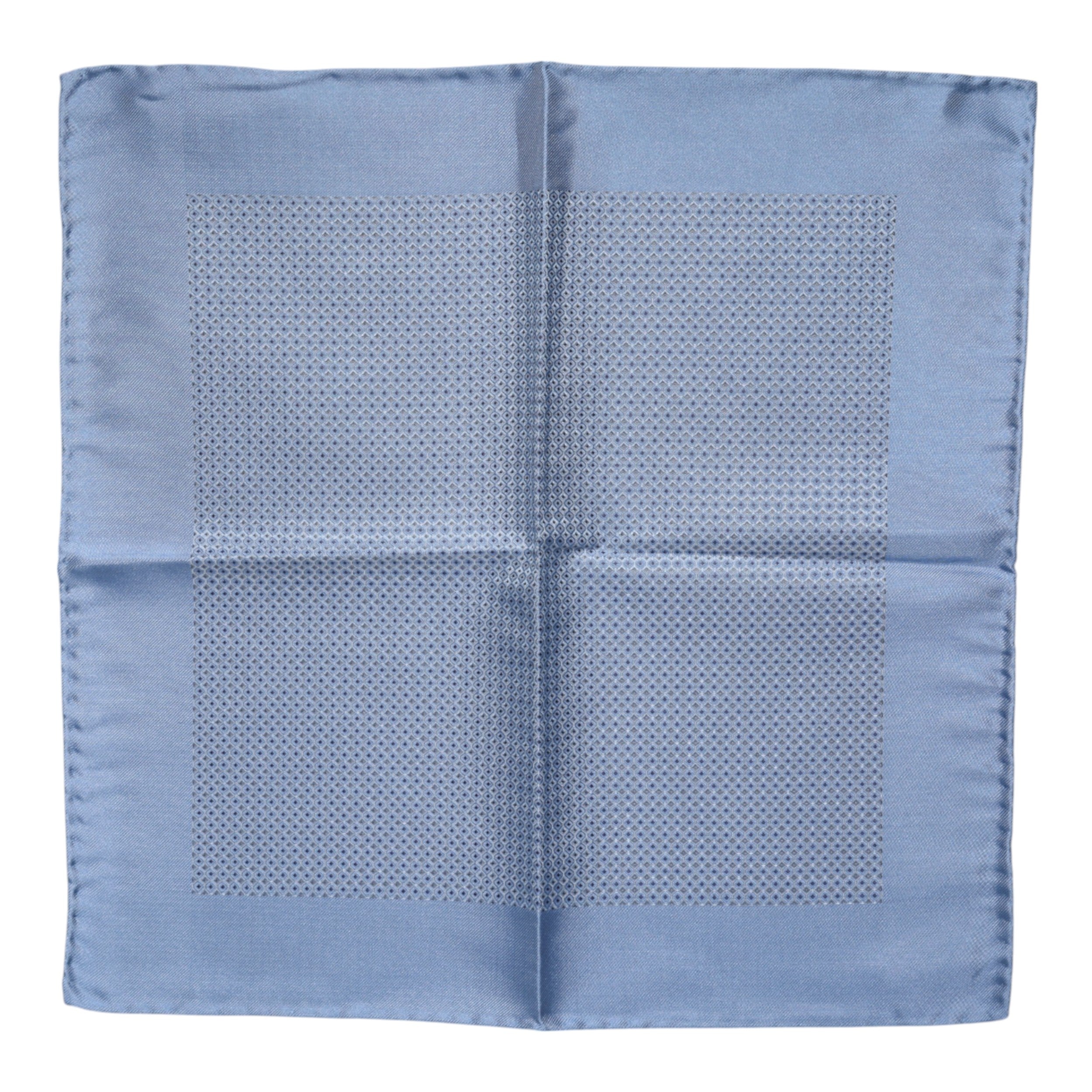 Dolce & Gabbana Light Blue Silk Square Men Foulard Scarf Dolce & Gabbana