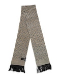 Dolce & Gabbana Gray Skulls Silk Fringes Men Foulard Scarf Dolce & Gabbana
