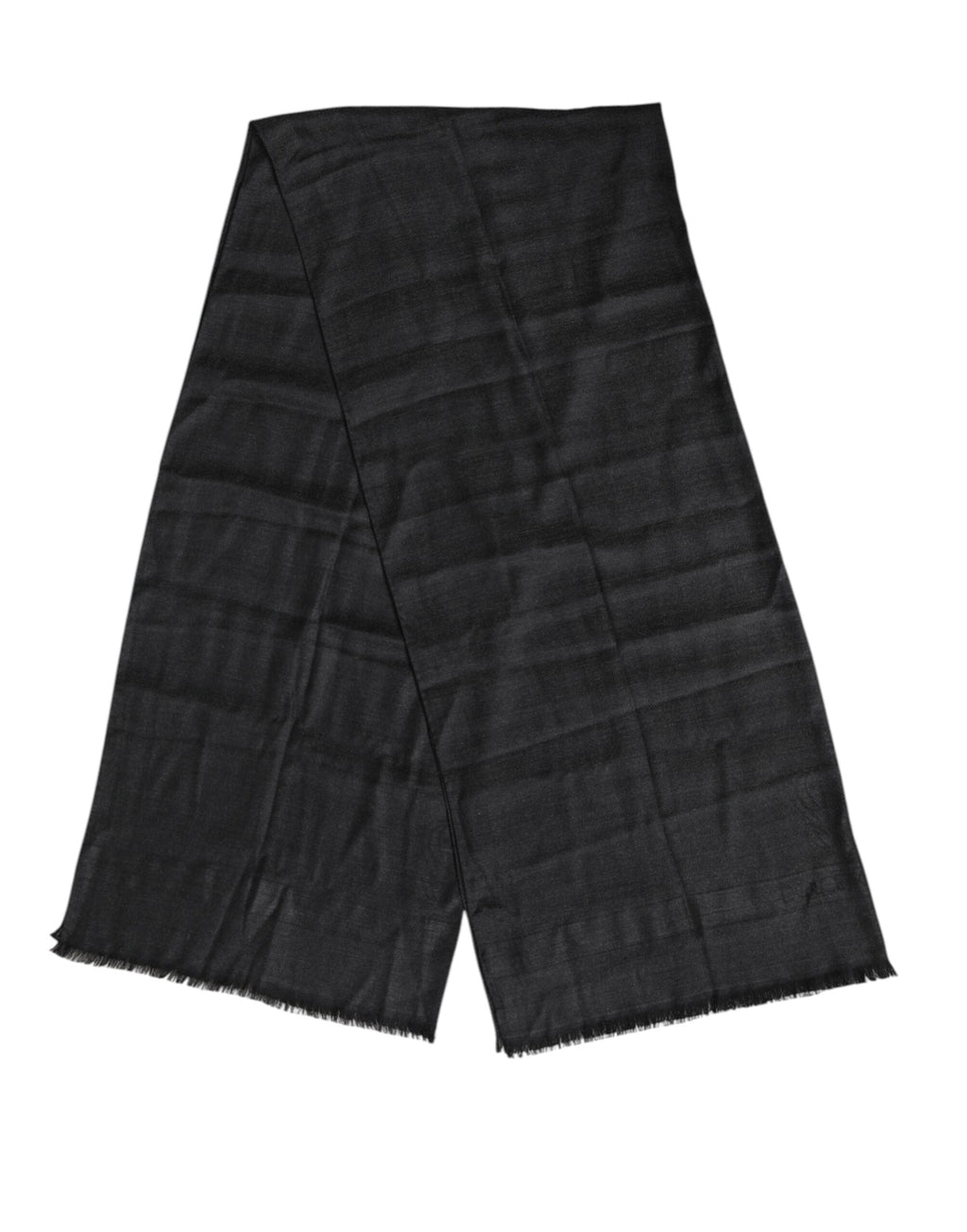 Dolce & Gabbana Dark Gray Cashmere Fringes Neck Warmer Scarf Dolce & Gabbana