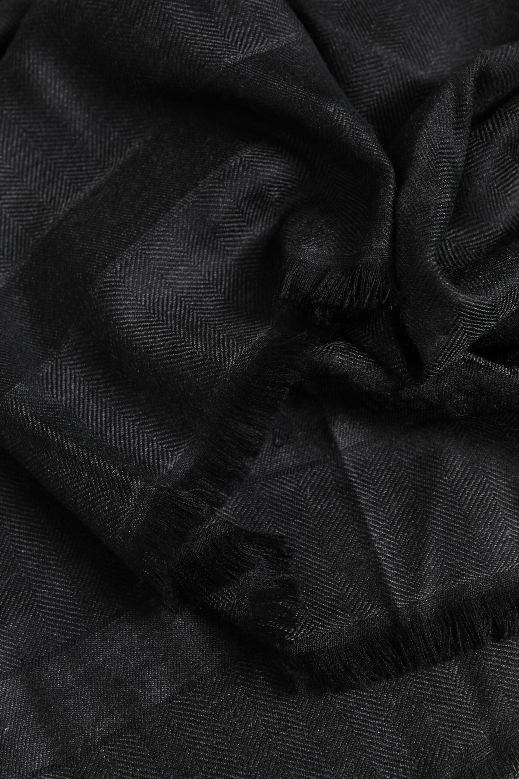 Dolce & Gabbana Dark Gray Cashmere Fringes Neck Warmer Scarf Dolce & Gabbana