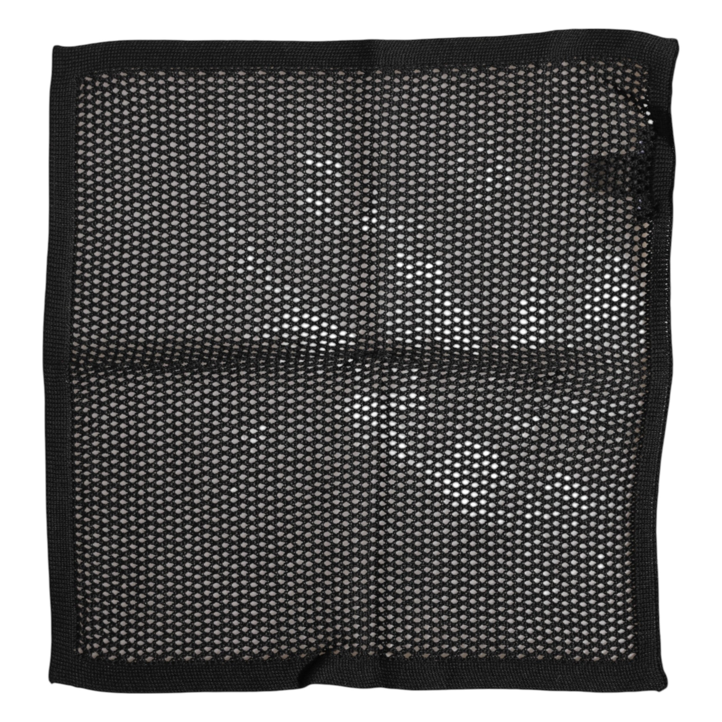 Dolce & Gabbana Black Patterned Cotton Square Foulard Scarf Dolce & Gabbana