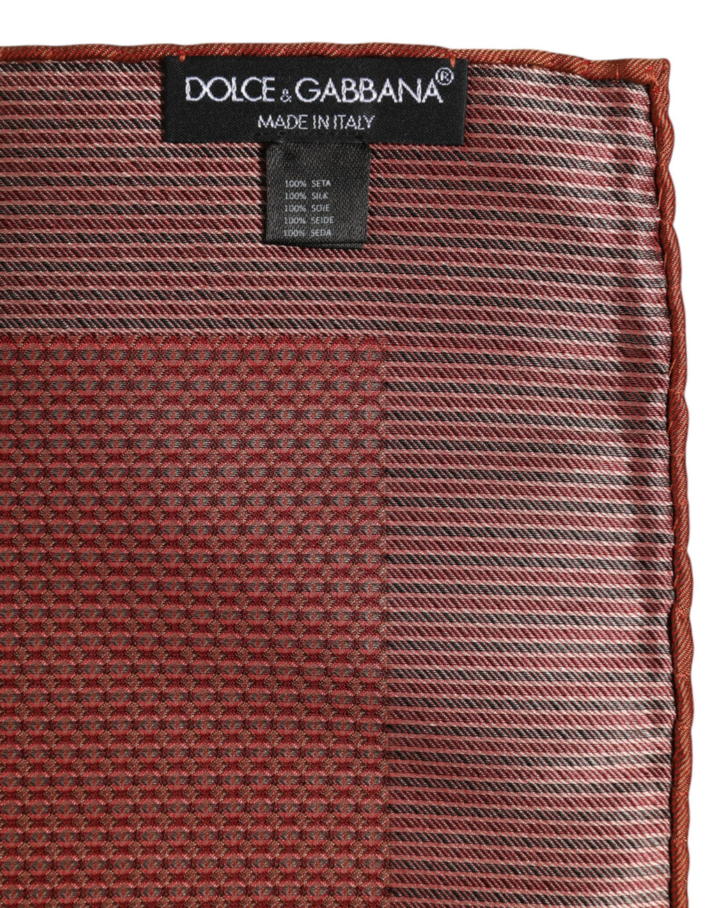 Dolce & Gabbana Orange Silk Square Men Foulard Scarf Dolce & Gabbana