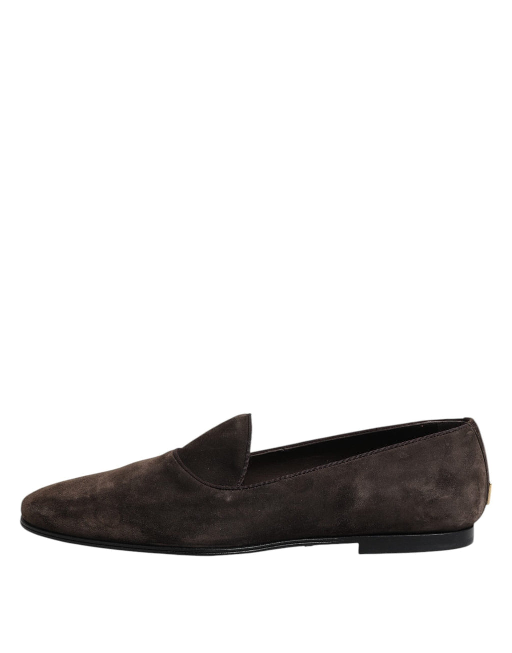 Dolce & Gabbana Brown Velvet Leather Slip On Loafers Shoes Dolce & Gabbana