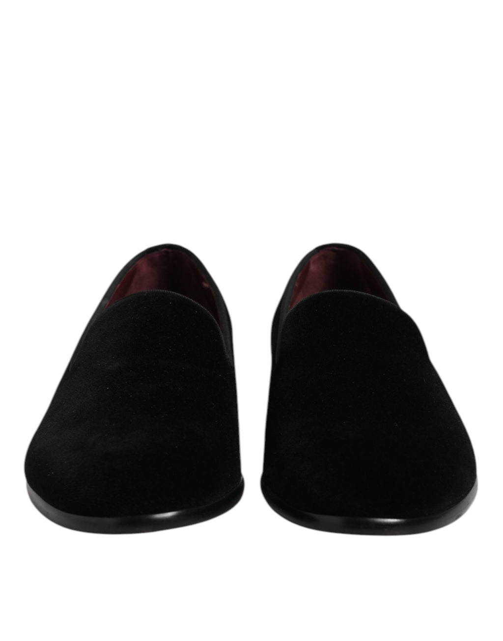 Dolce & Gabbana Black Velvet Slip On Loafers Formal Shoes Dolce & Gabbana