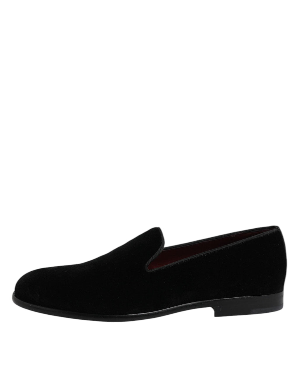 Dolce & Gabbana Black Velvet Slip On Loafers Formal Shoes Dolce & Gabbana