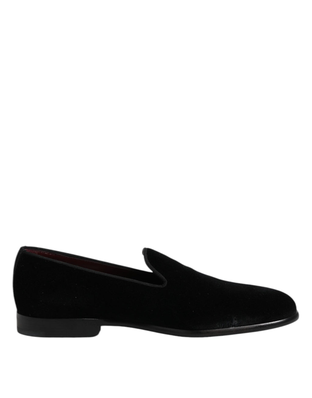 Dolce & Gabbana Black Velvet Slip On Loafers Formal Shoes Dolce & Gabbana