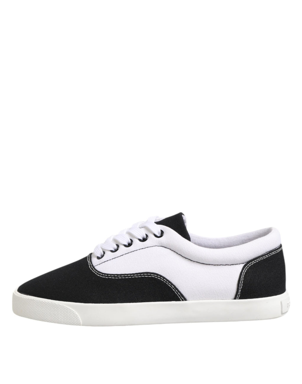 Dolce & Gabbana Black Cotton Canvas Lace Up Men Sneakers Shoes Dolce & Gabbana