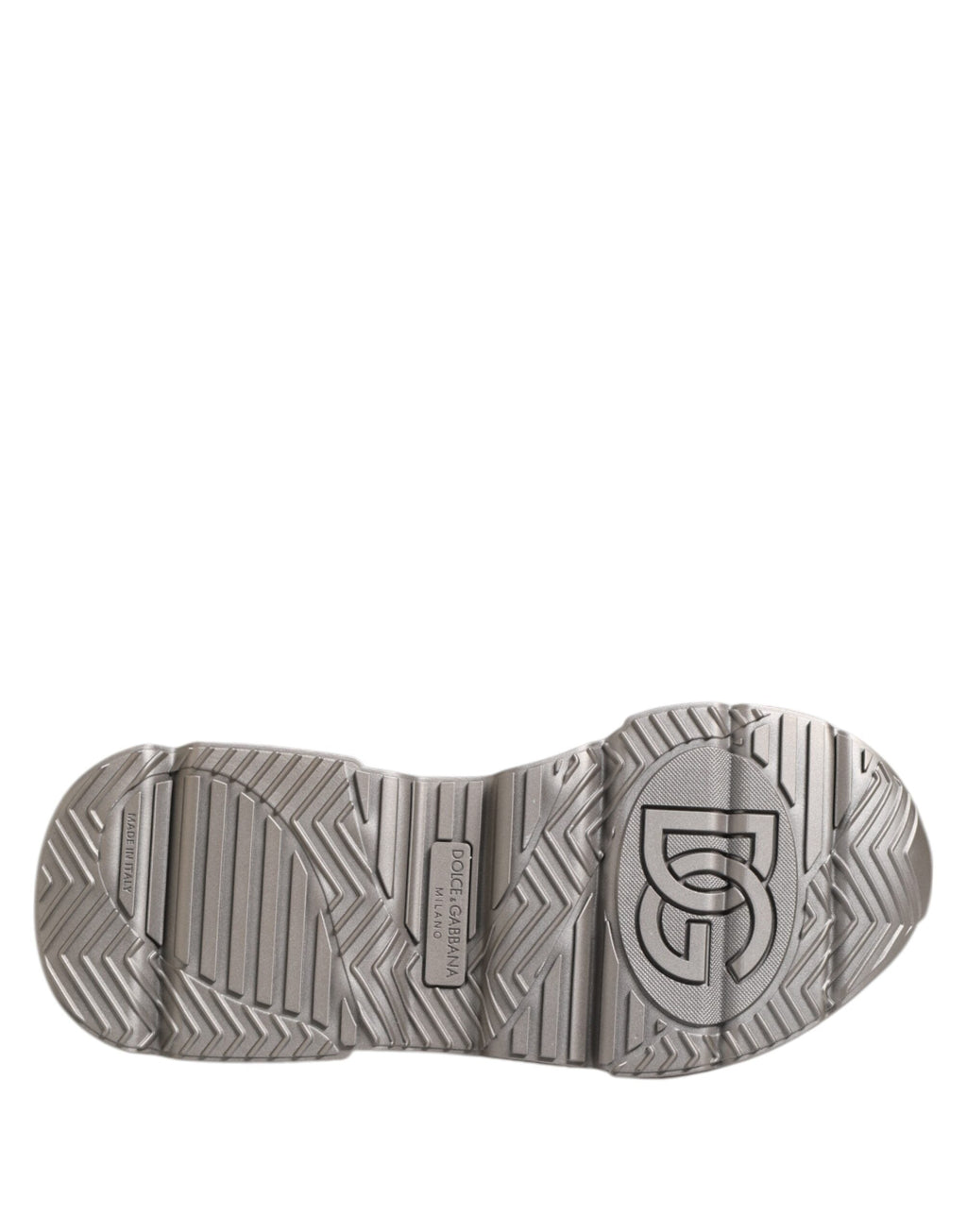 Dolce & Gabbana Silver DAYMASTER Leather Men Sneakers Shoes Dolce & Gabbana