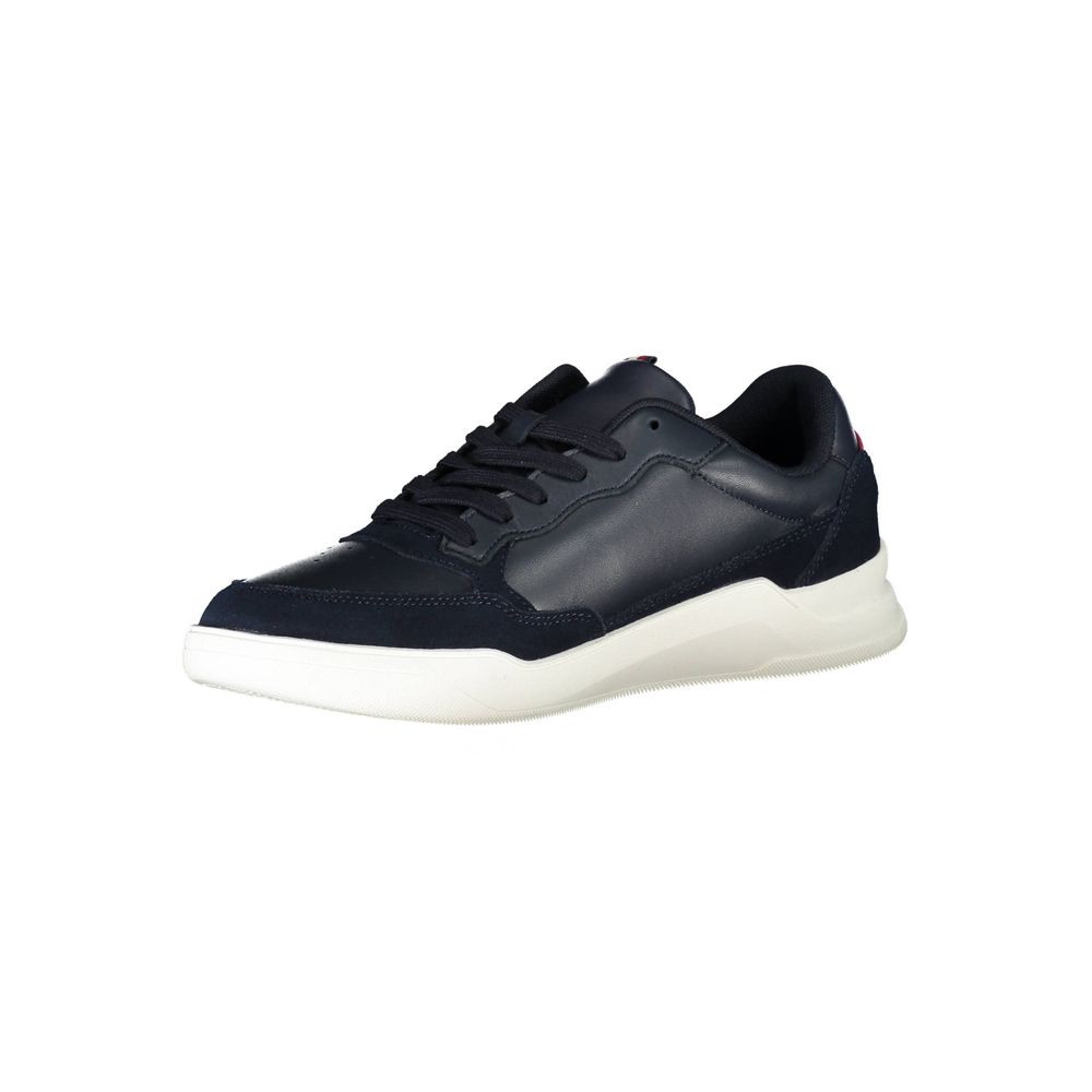 Tommy Hilfiger Blue Leather Men's Sneaker Tommy Hilfiger
