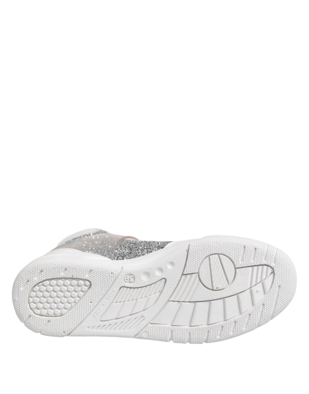 Chiara Ferragni White Silver High Top Women Sneakers Shoes Chiara Ferragni