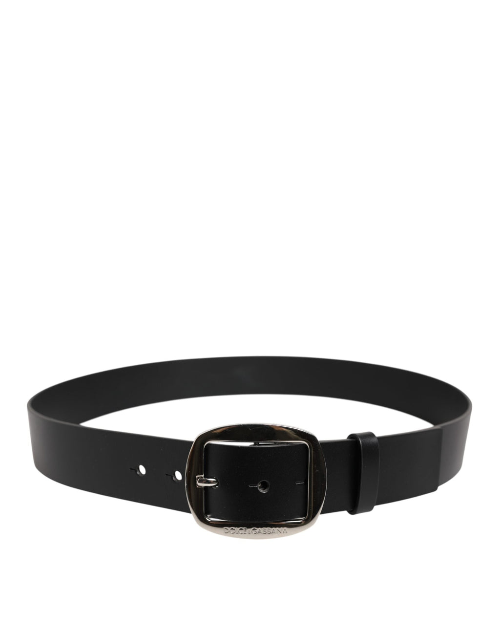 Dolce & Gabbana Black Leather Classic Metal Buckle Belt Dolce & Gabbana