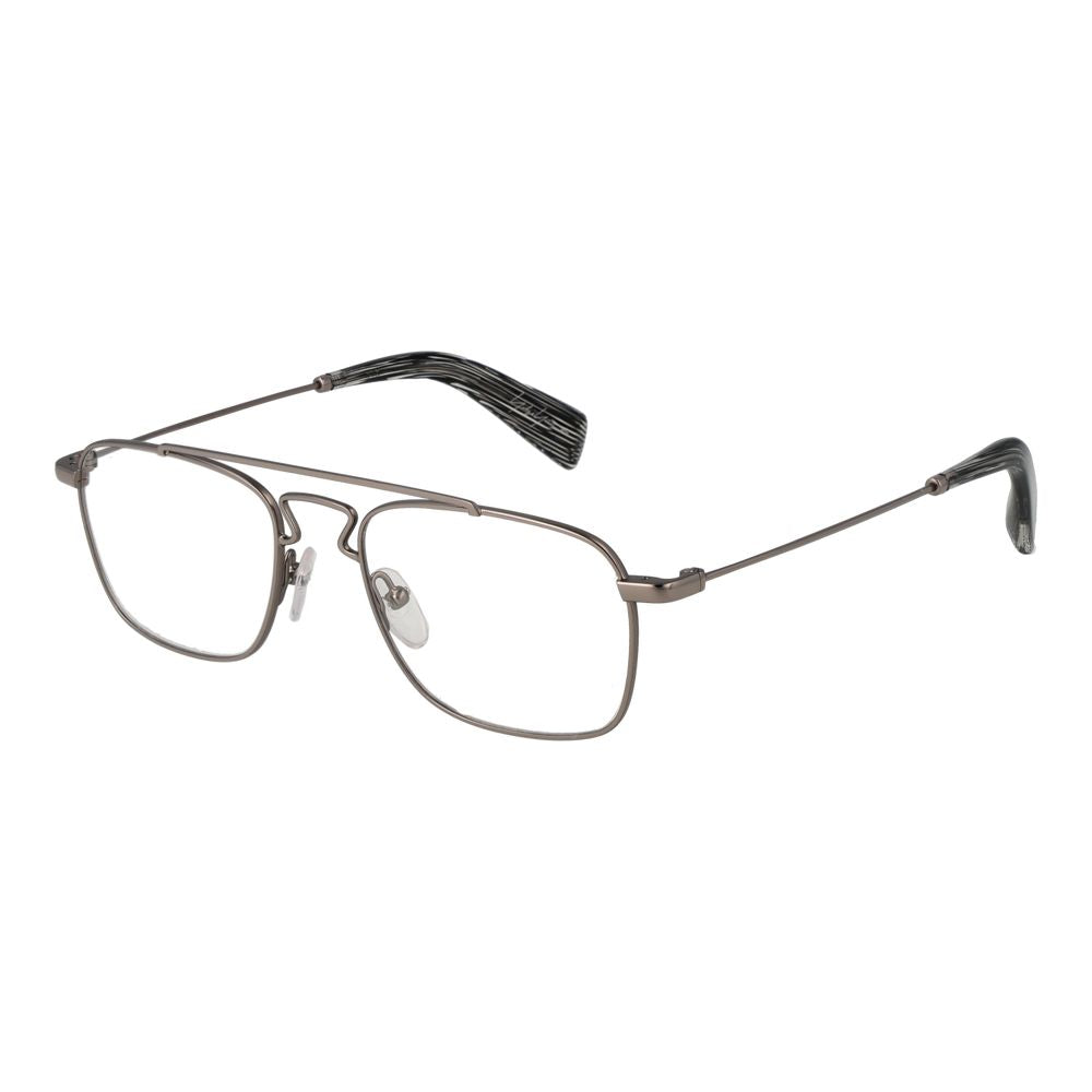 Yohji Yamamoto Silver Metal Glasses (Frames) Yohji Yamamoto