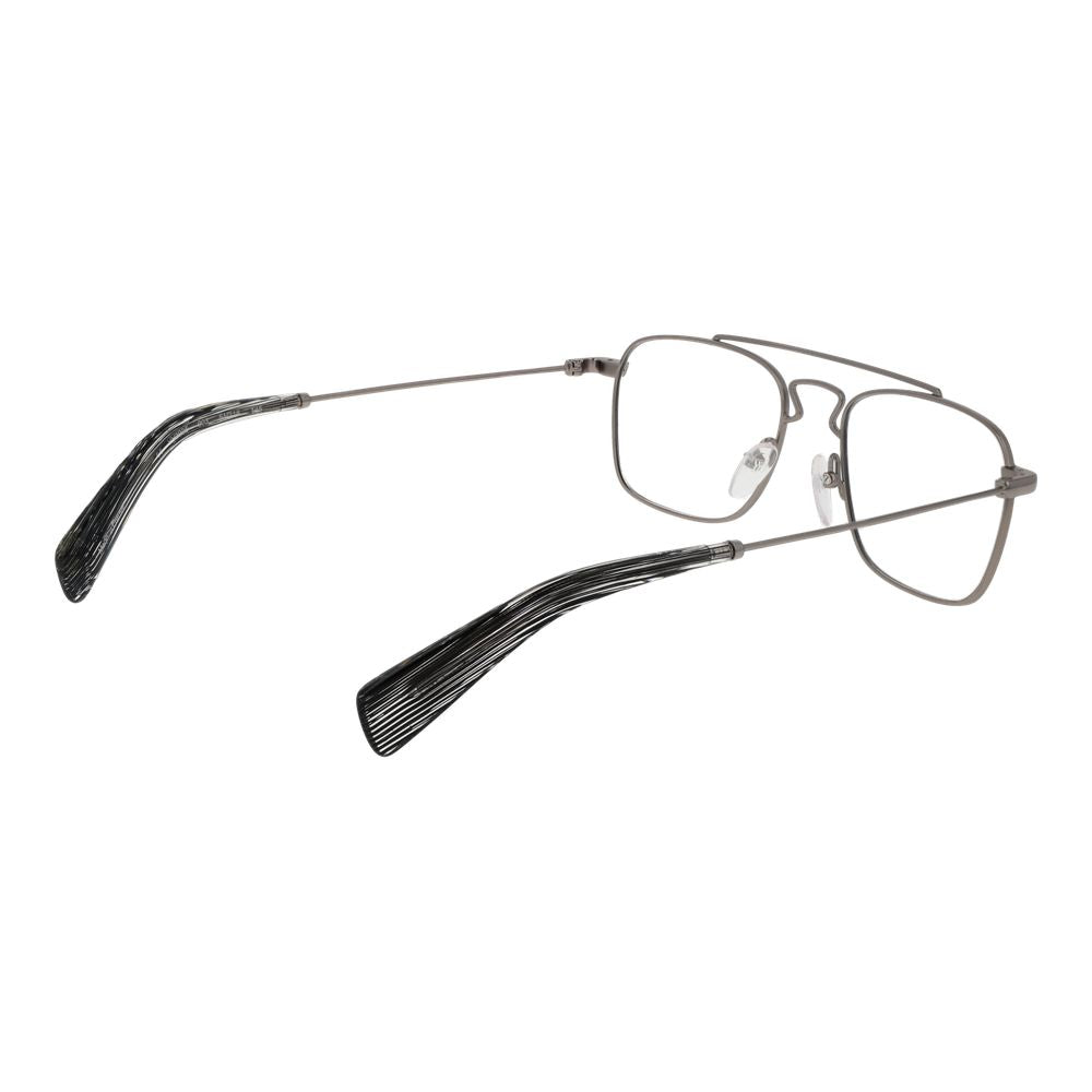 Yohji Yamamoto Silver Metal Glasses (Frames) Yohji Yamamoto