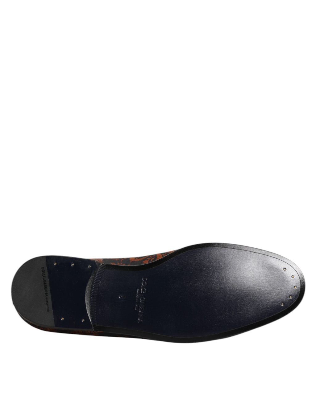 Dolce & Gabbana Black Jacquard Polyester Slip On Loafers Shoes Dolce & Gabbana