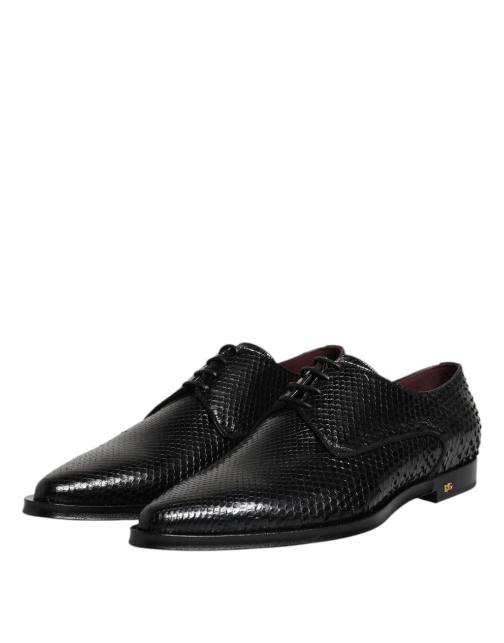 Dolce & Gabbana Black Leather Lace Up Dress Men Derby Shoes Dolce & Gabbana