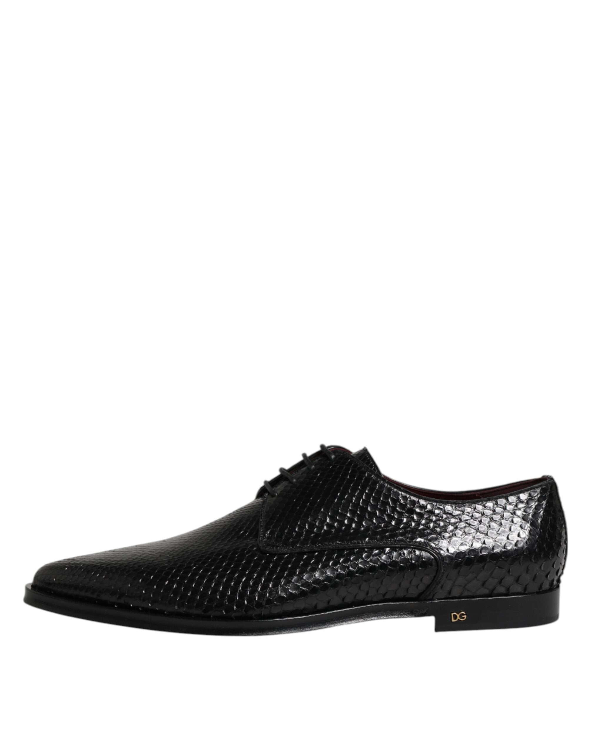 Dolce & Gabbana Black Leather Lace Up Dress Men Derby Shoes Dolce & Gabbana
