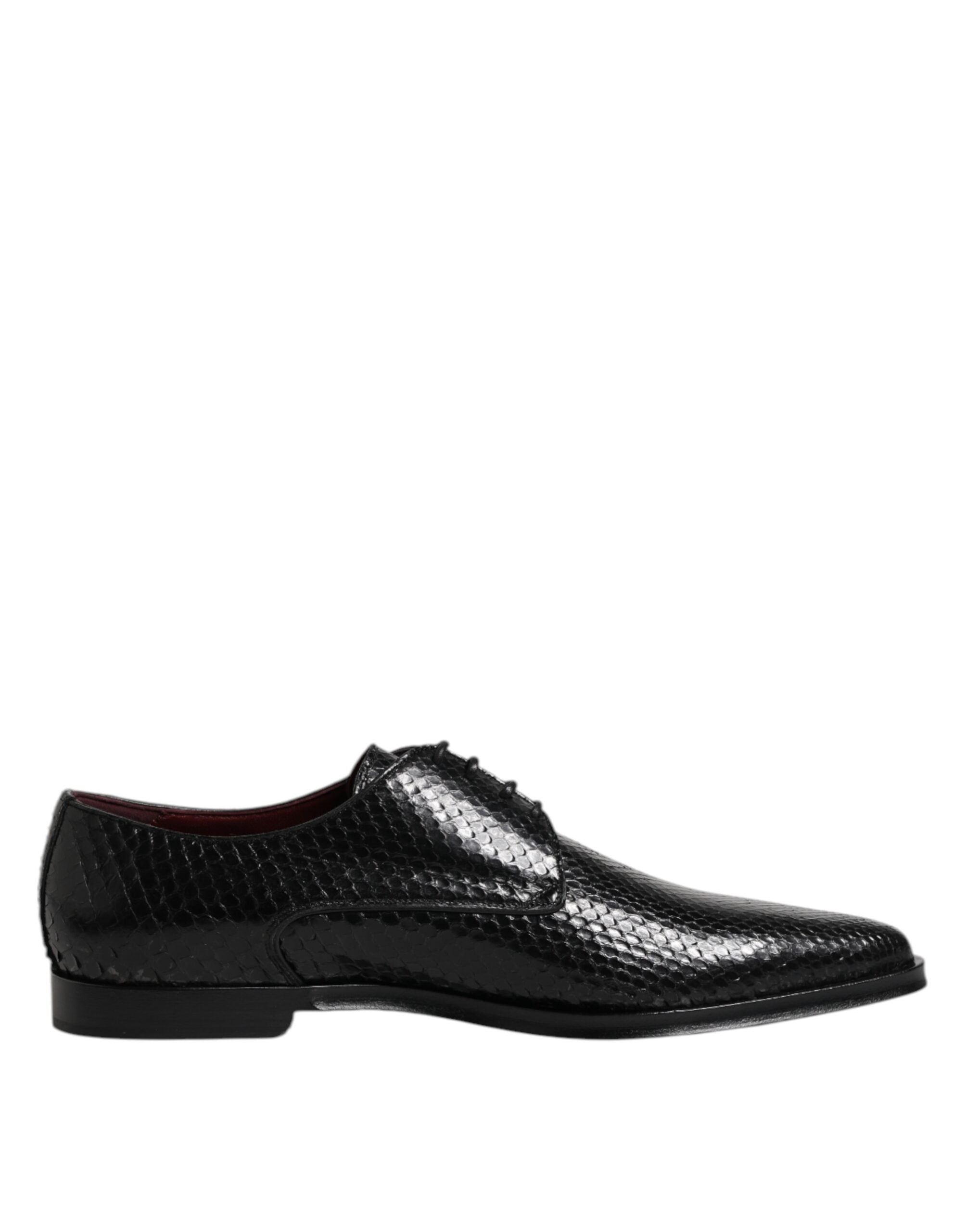 Dolce & Gabbana Black Leather Lace Up Dress Men Derby Shoes Dolce & Gabbana