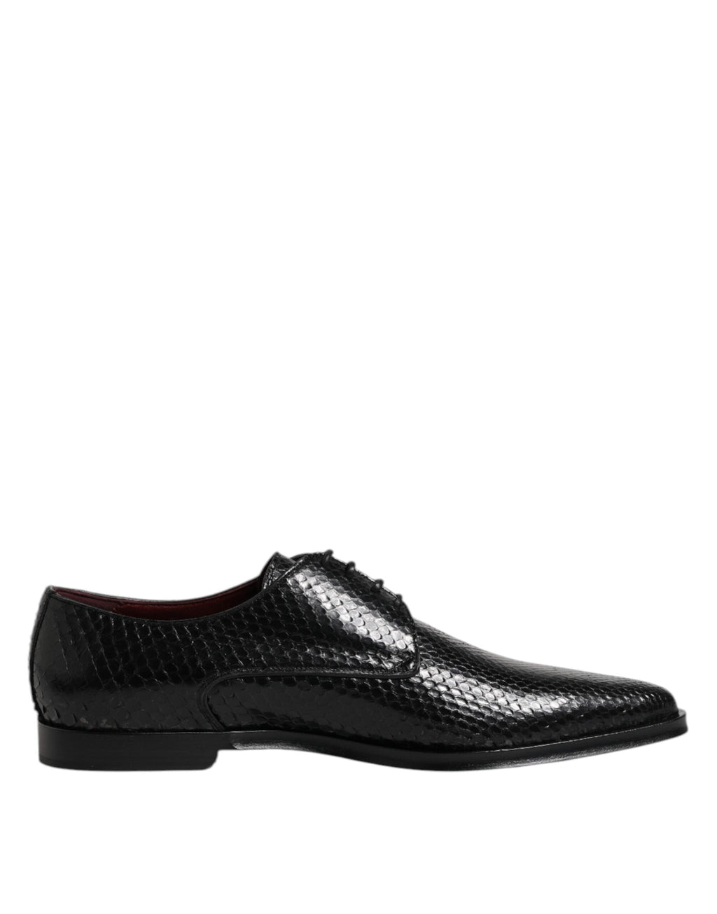 Dolce & Gabbana Black Leather Lace Up Dress Men Derby Shoes Dolce & Gabbana