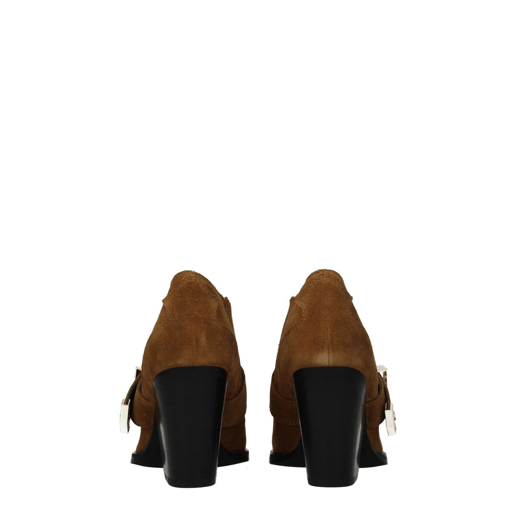 Versace Jeans Brown Leather Ankle Boots