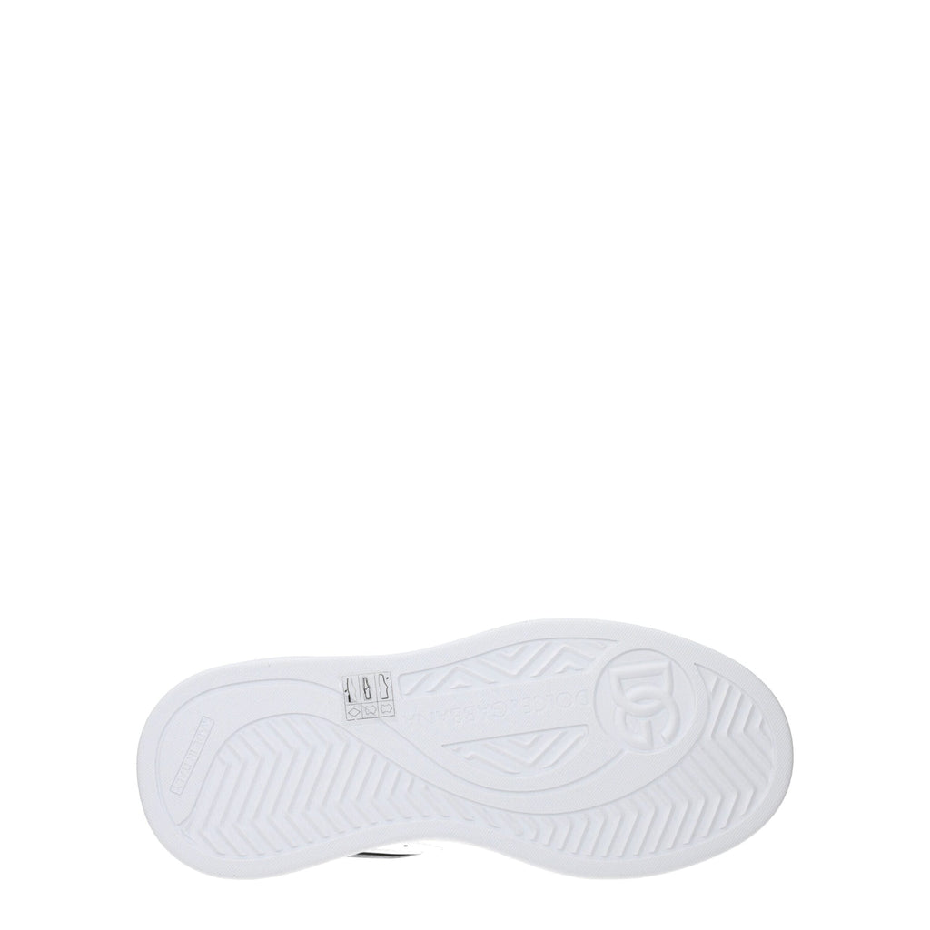 Dolce & Gabbana White Leather Low Top Sneakers