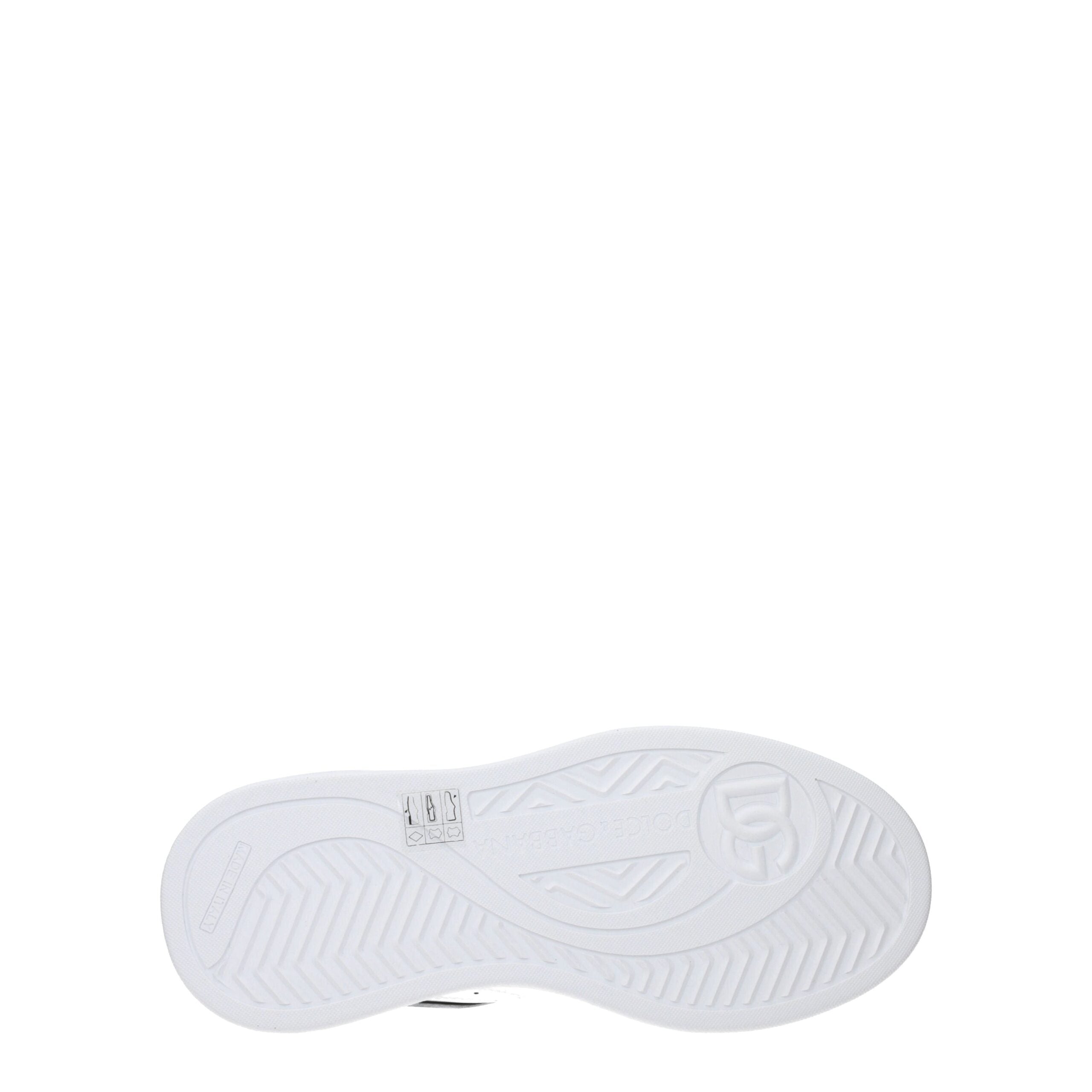 Dolce & Gabbana White Leather Low Top Sneakers