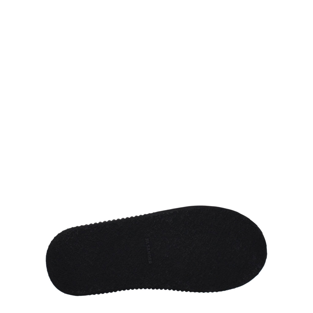Jil Sander Black Fabric Platform Sneakers