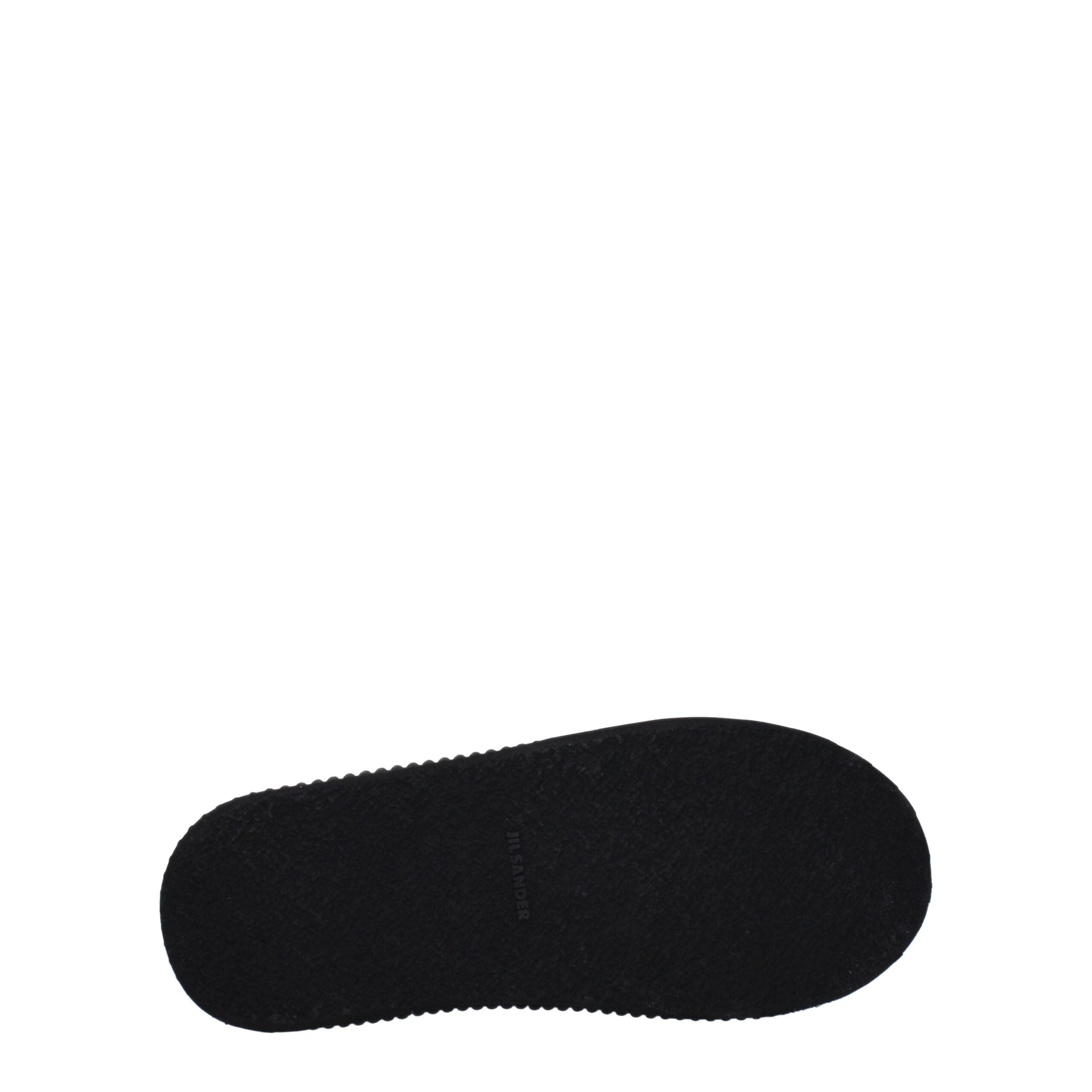 Jil Sander Black Fabric Platform Sneakers