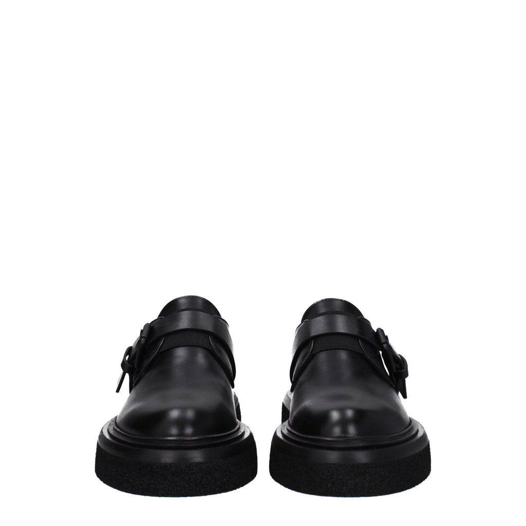 Max Mara Black Leather Oxfords And Derbies