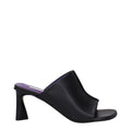 Stella McCartney Black Leather Stiletto Heel Sandals