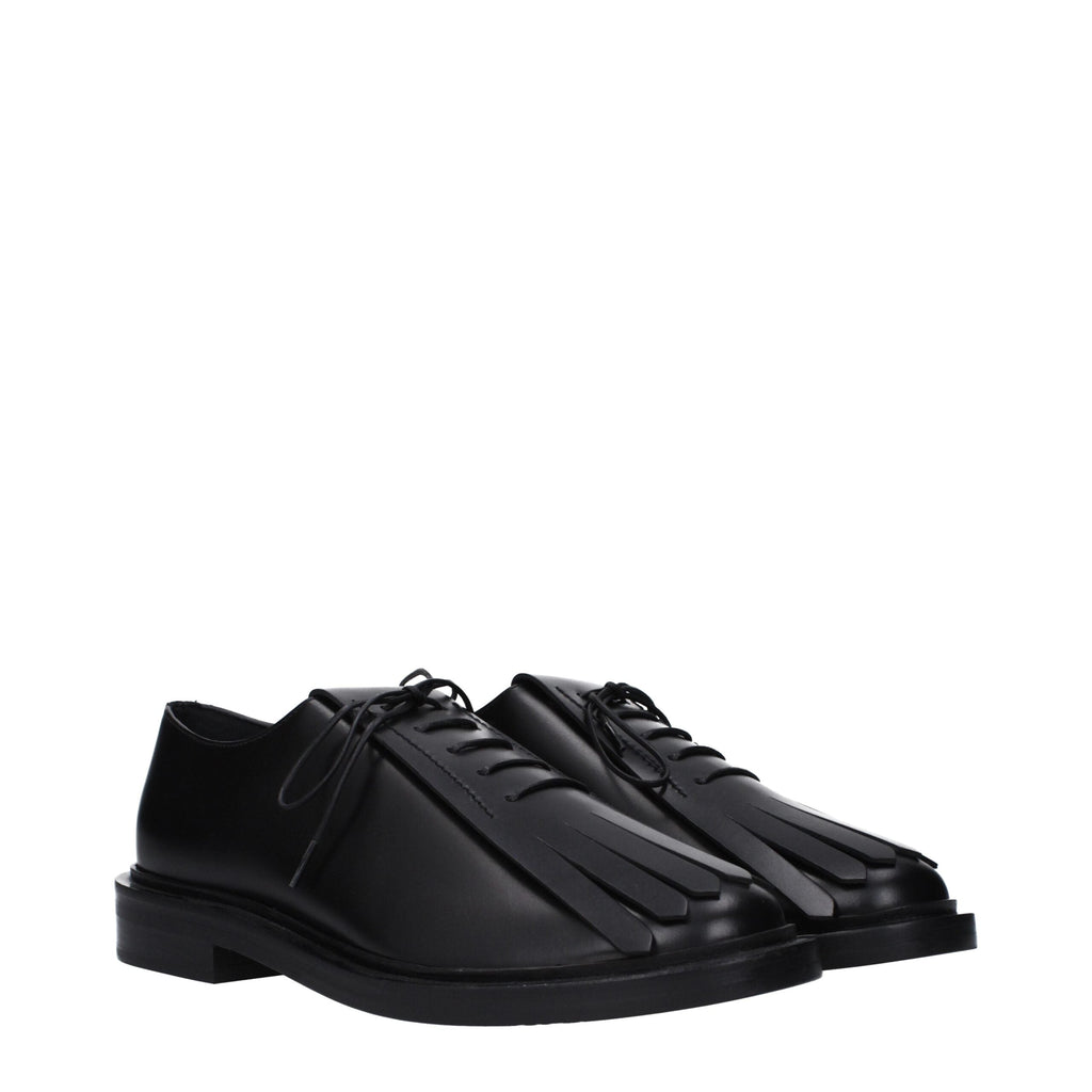 Max Mara Black Leather Oxfords And Derbies