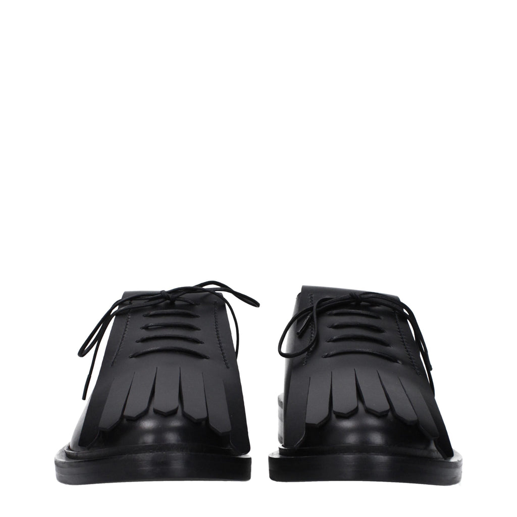 Max Mara Black Leather Oxfords And Derbies