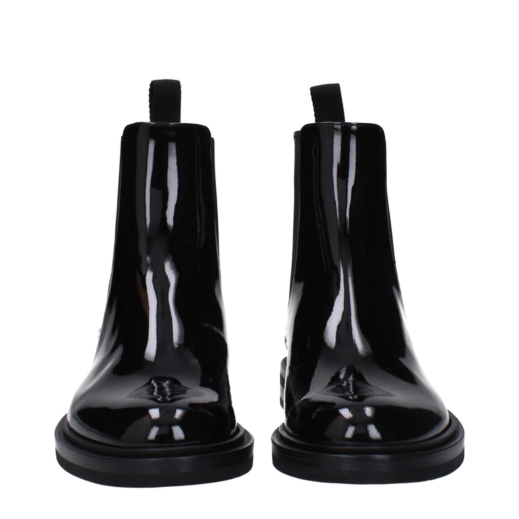 Dolce & Gabbana Black Leather Ankle Boots