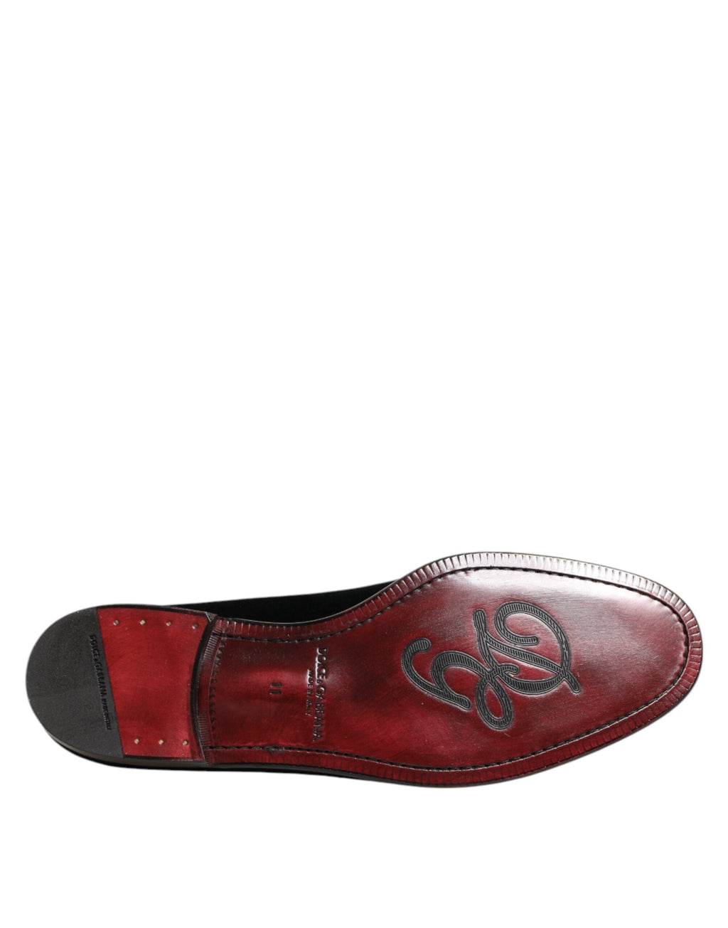 Dolce & Gabbana Black Velvet Slip On Loafers Men Formal Shoes