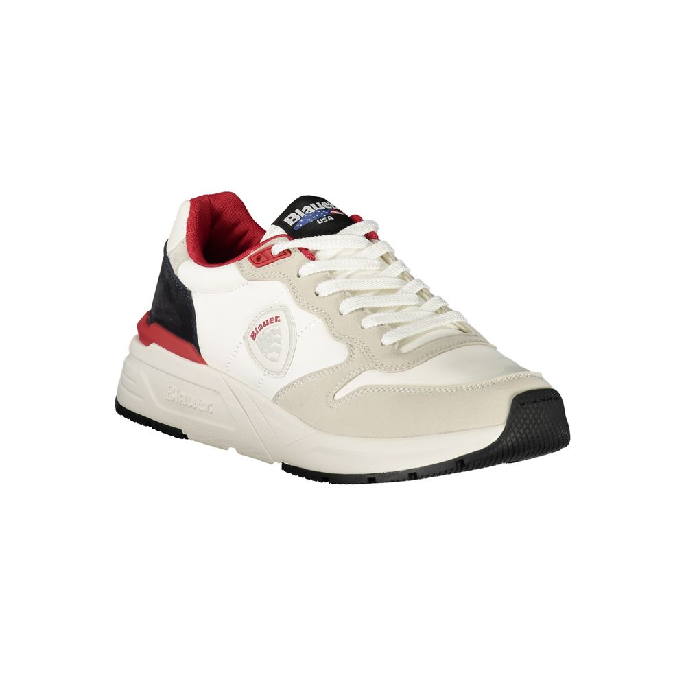 Blauer White Polyurethane Men Sneaker Blauer
