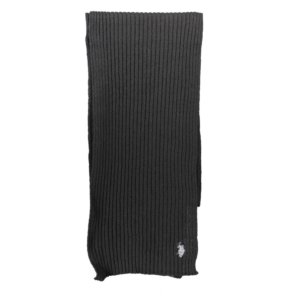 U.S. POLO ASSN. Black Wool Men's Scarf