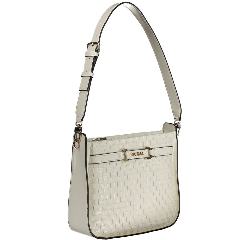 Guess Jeans Bianco Poliuretano Woman Handbag Guess Jeans