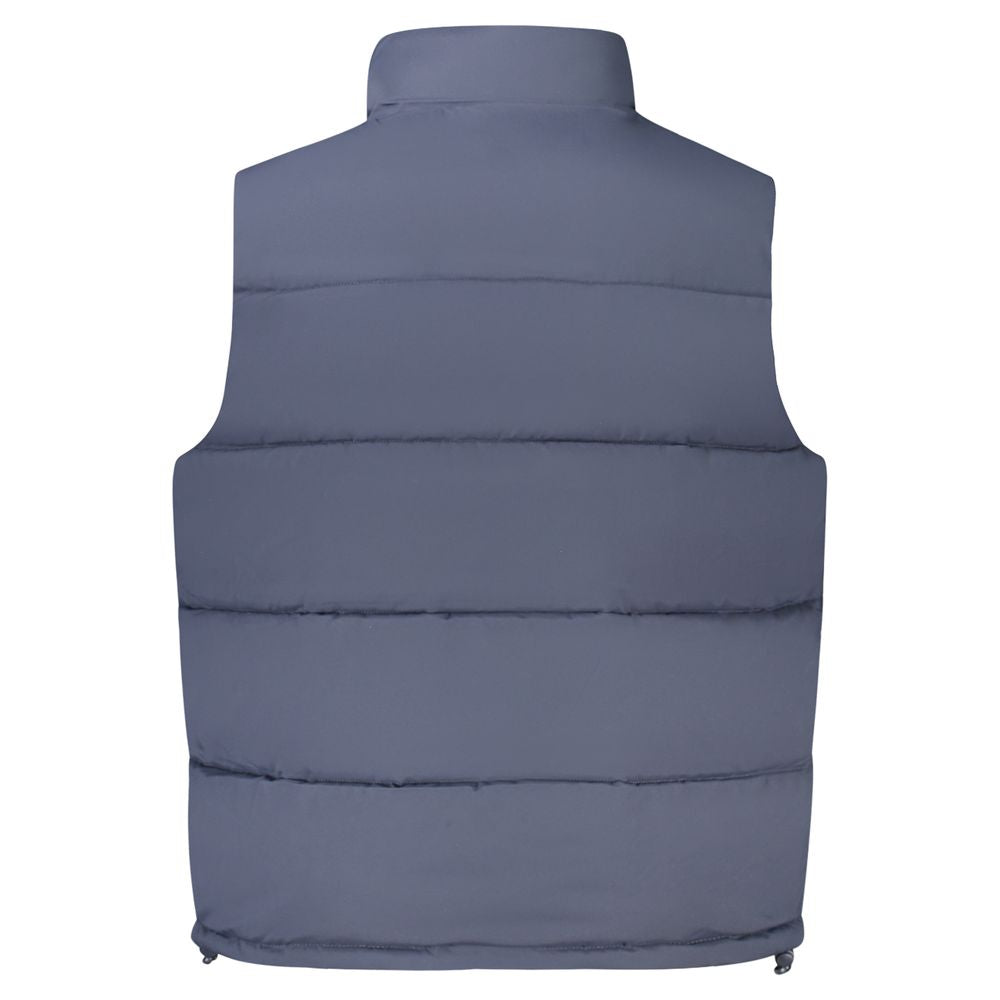 Guess Jeans Blu Polyester Men's Sleeveless Jacket