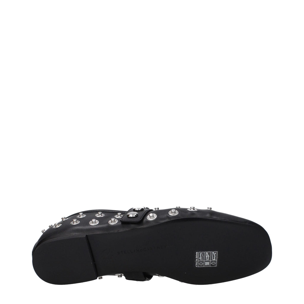 Stella McCartney Black Leather Ballet Flats