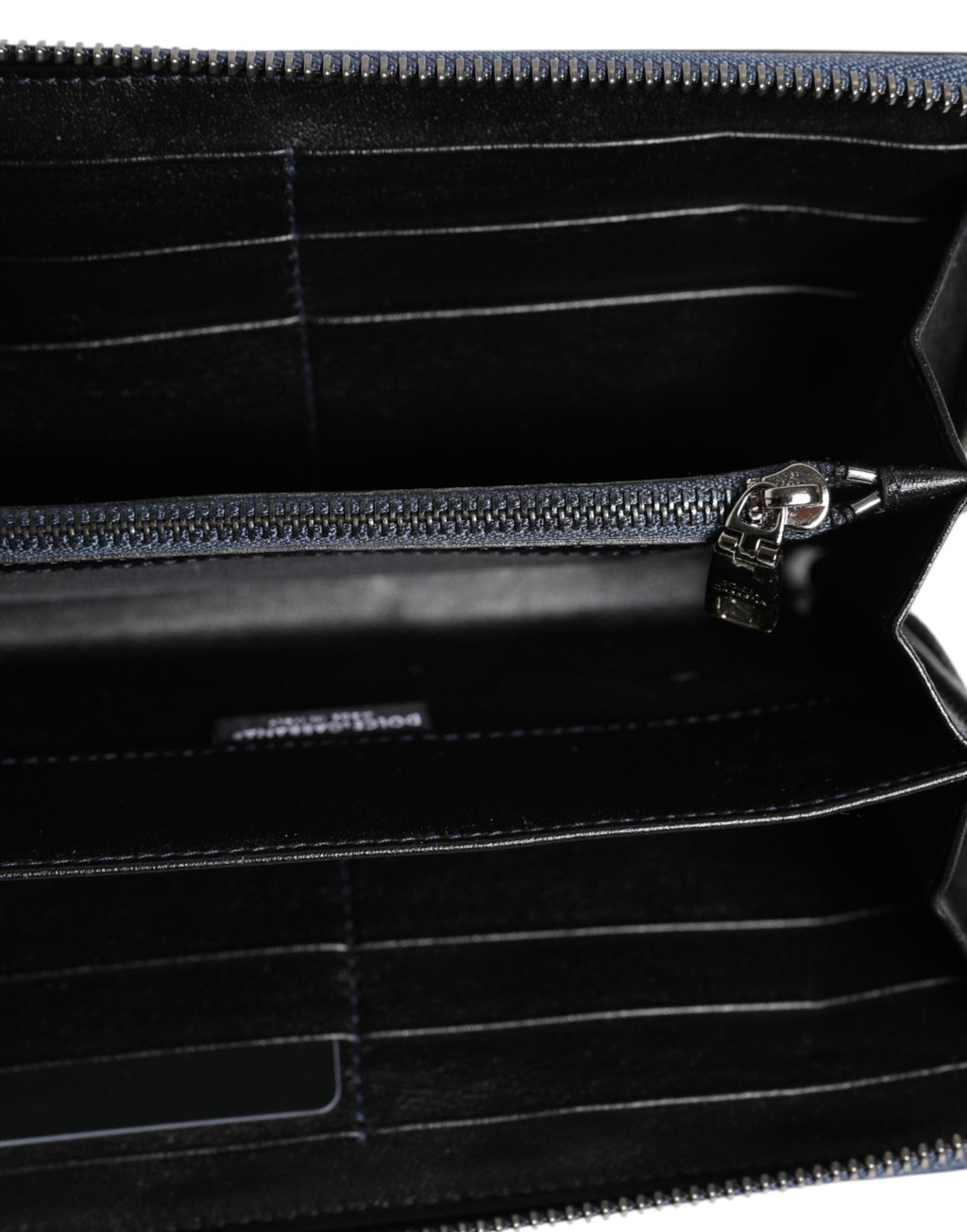 Dolce & Gabbana Black Blue Exotic Leather Men Continental Clutch Wallet