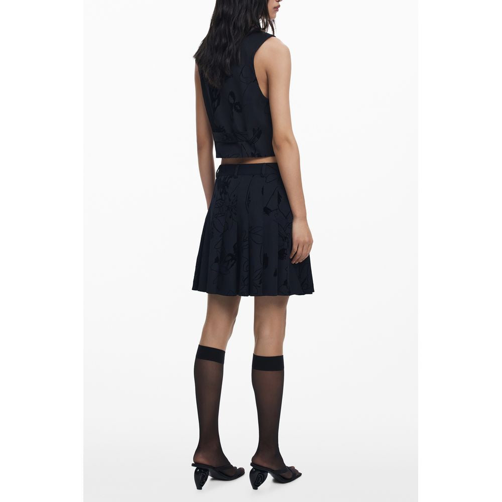 Desigual Black Polyester Women Skirt Desigual