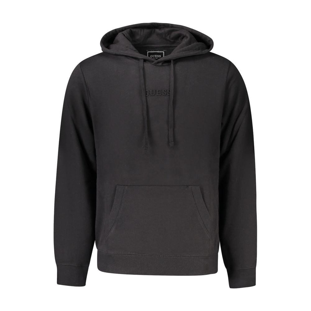 Guess Jeans Black Organic Cotton Men's Hoodie Guess Jeans