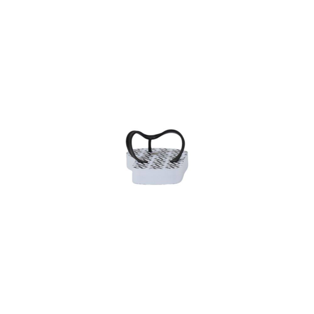 Armani Exchange White Rubber Flip-Flop Sandals