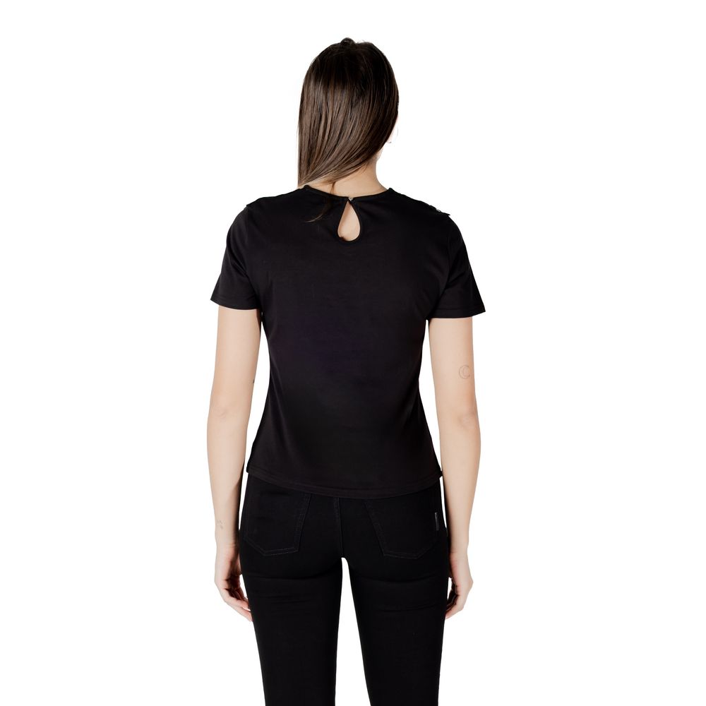 Morgan De Toi Black Cotton T-Shirt Morgan De Toi