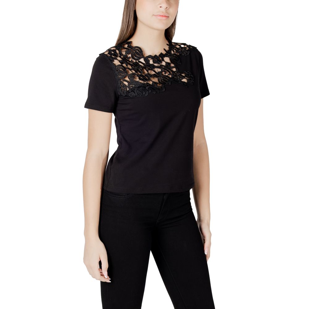 Morgan De Toi Black Cotton T-Shirt Morgan De Toi