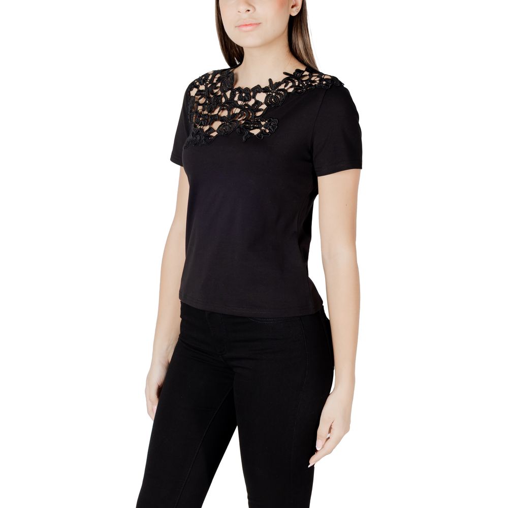 Morgan De Toi Black Cotton T-Shirt Morgan De Toi
