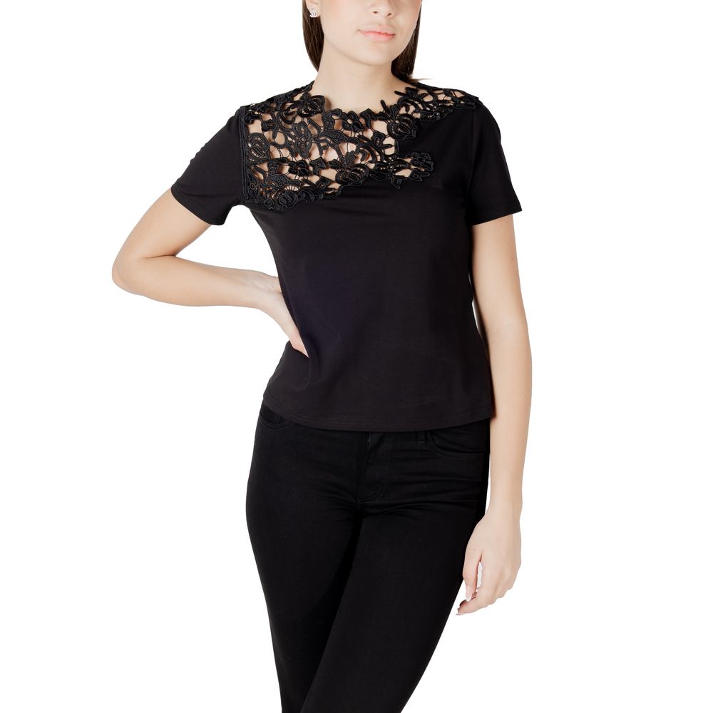 Morgan De Toi Black Cotton T-Shirt Morgan De Toi