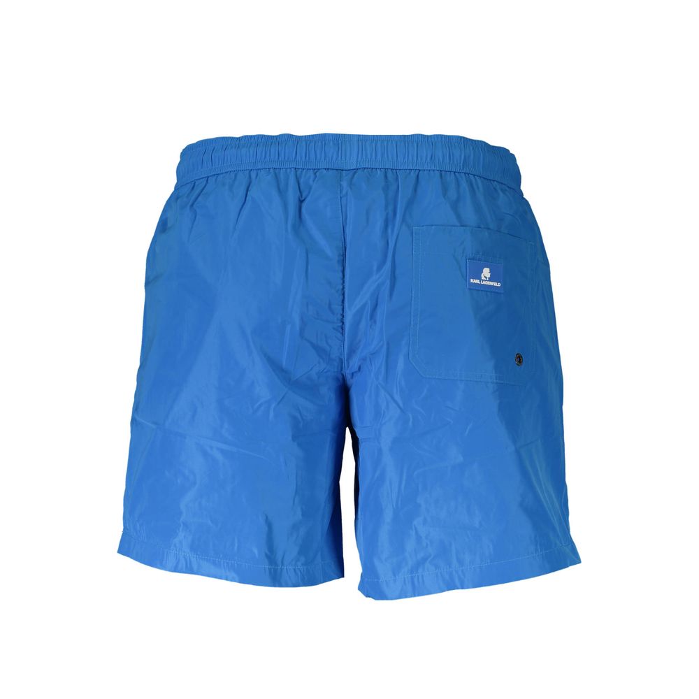 Karl Lagerfeld Azzurro Polyester Men Swim Boxer Karl Lagerfeld