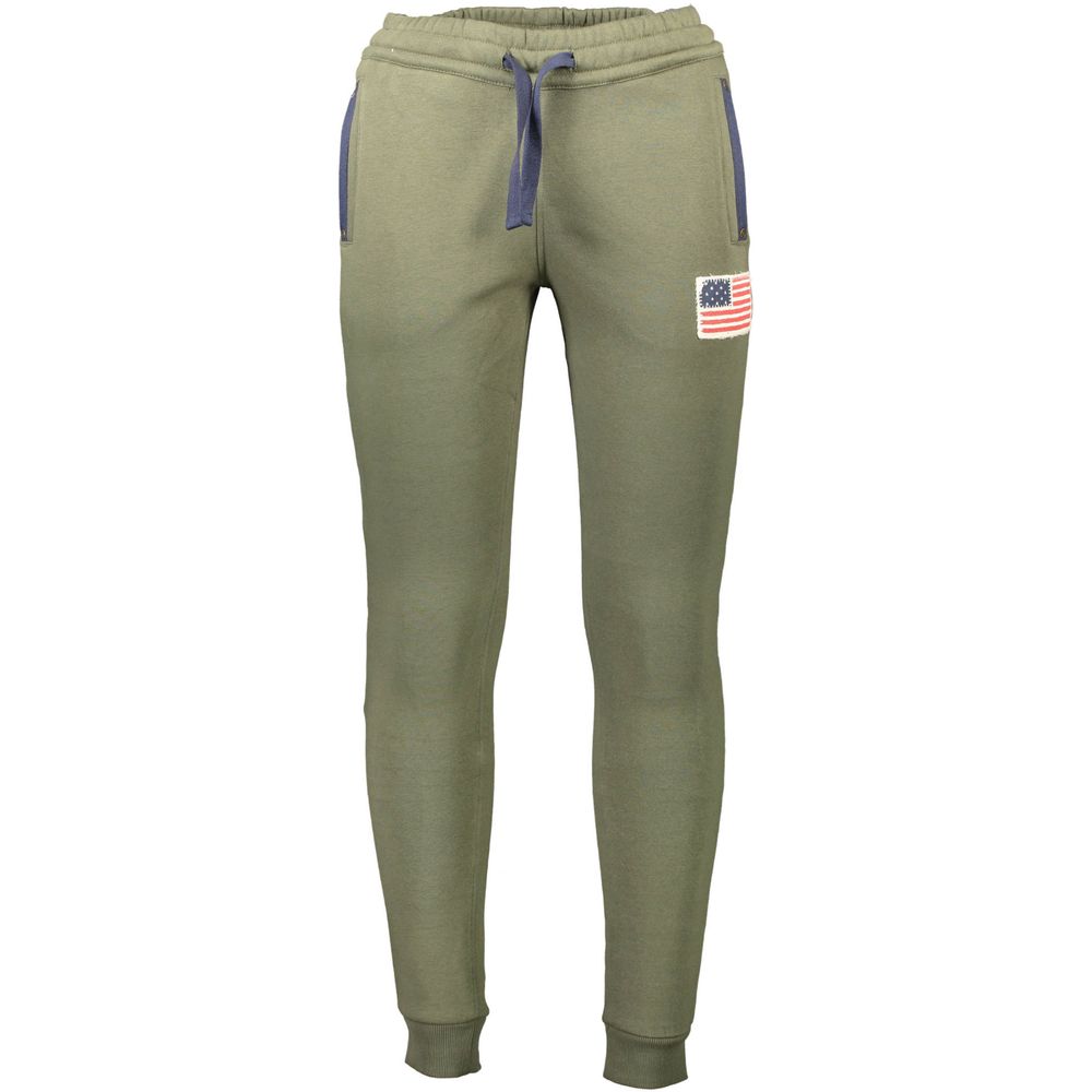 U.S. POLO ASSN. Green Cotton Male Trouser